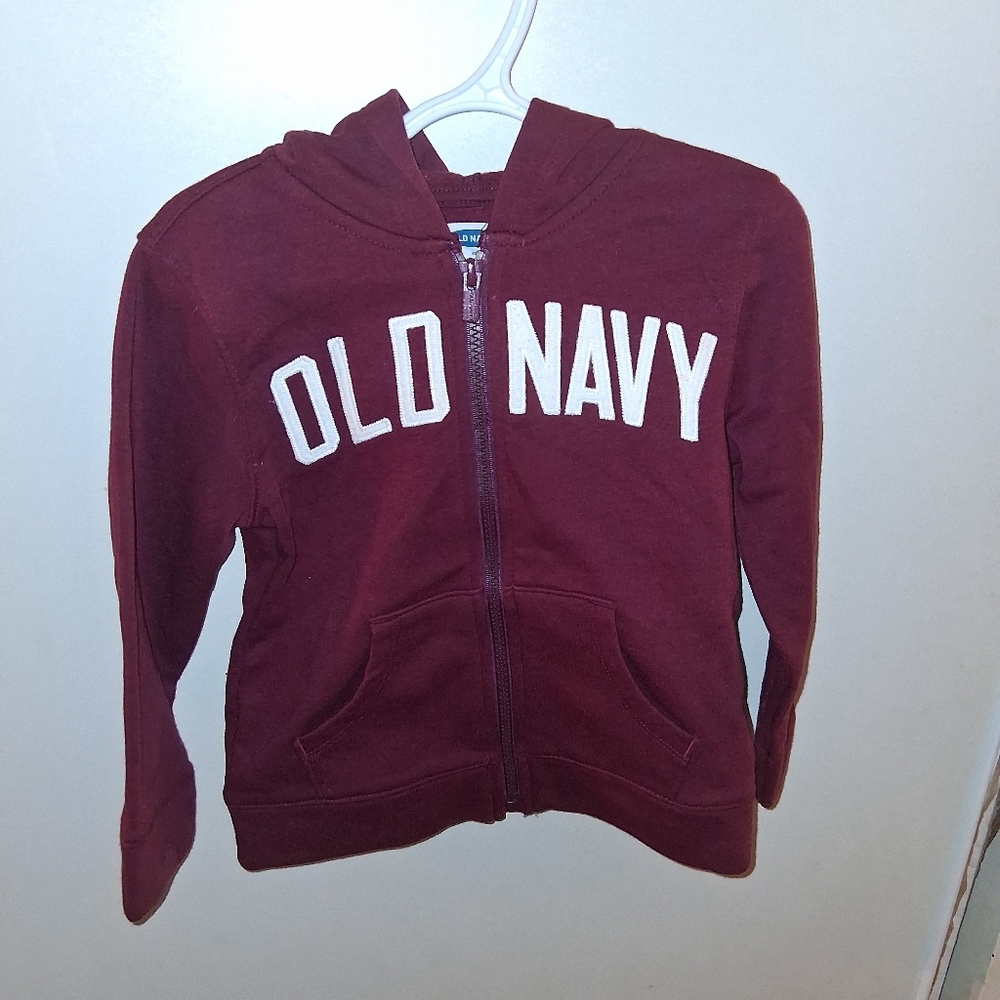 Old Navy Kids Burgundy Zip-Up Hoodie